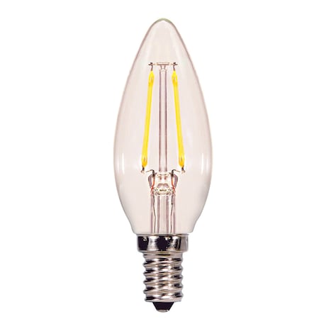 Satco Satco B11 E12 (Candelabra) Filament LED Bulb Warm White 40 Watt Equivalence 2 pk S21819