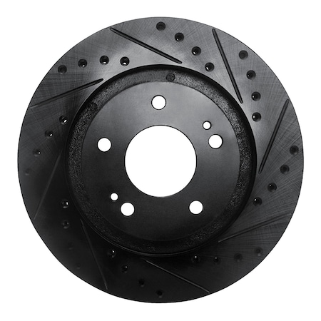 Dynamic Friction Co DFC Brake Rotor - Drilled and Slotted - Black 633-72061R