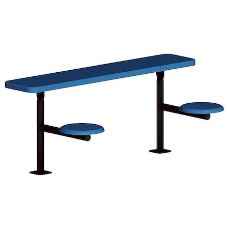 Ultraplay Rectangle Preschool Picnic Table, Blue, Steel, 2 Seats, 72 in L, 30 in H Overall Solid 233SM-SD6