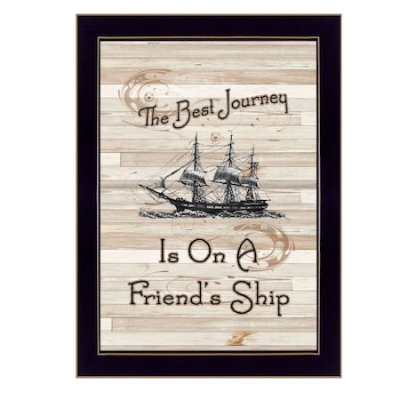 Homeroots Friendship Journey 2 Black Framed Print Wall Art 405397