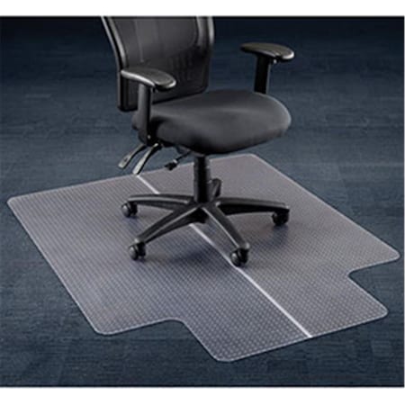 Aleco Office Chair Mat for Carpet Straight Edge, 46 x 60 in. with 25 x 12 in. Lip 120229