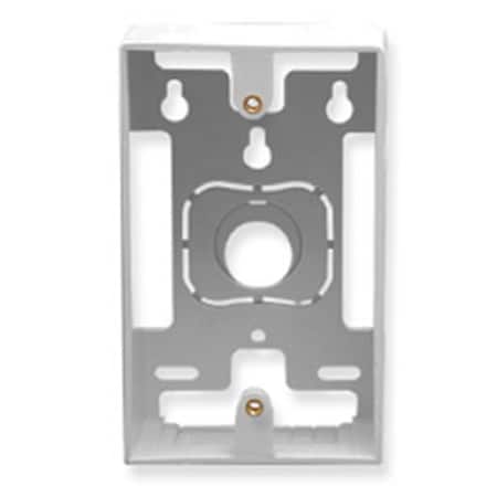 Maxpower IC107MRSWH 1 Gang Faceplate Mounting Box - White MA561500