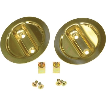 Johnson Hardware Pocket Door Dummy Pull Brass 21-3PPK2