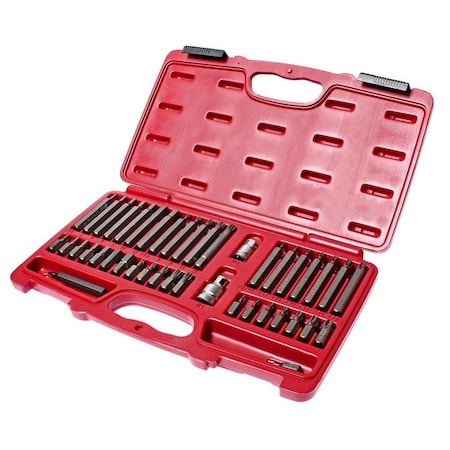 Jtc Auto Tools 42-pc professional impact bit set s2 steel, includes 3/8 in & 1/2 in adapters 3933