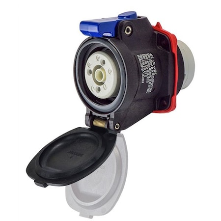 Meltric DXN20 RECEPTACLE POLY BLACK SIZE 1 IP 66/67 3P+G 20 A 480 VAC 60 Hz 22-14043-924-R