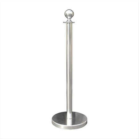 Captain Cold 12 in. Flat Base Crown Mirror Stainless Steel Post with Crown Post Ring CA2677491