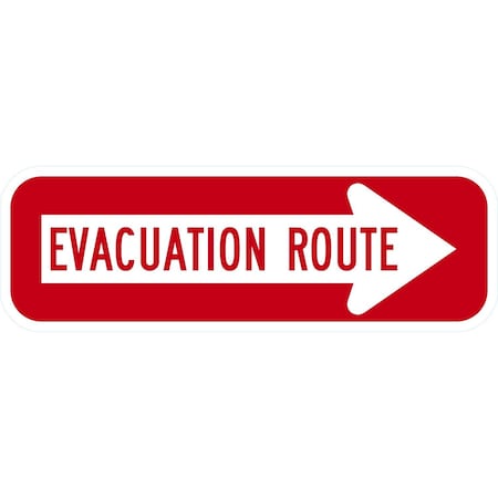 Lyle Evacuation Route >, 18x6, Engineer Grade, White G-11409-EG_18x6