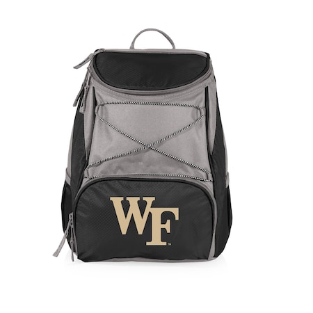 Picnic Time Family Of Brands NCAA Wake Forest Demon Deacons PTX Backpack CoolerBlack with Gray Accents 633-00-175-614-0