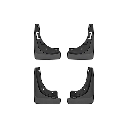 Weathertech Black, No Drill MudFlaps 110181-120181