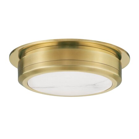 Hudson Valley Lighting Greenport 1 Light Flush Mount 14 In. Aged Brass 8014-AGB