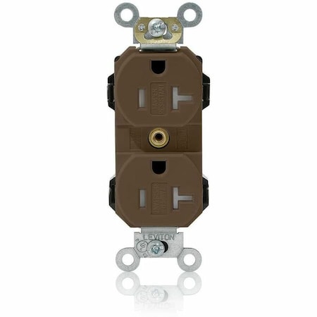 Leviton Lev-Lok Commercial Grade Tamper Resistant Duplex Receptacle, 20 Amp, 125 Volt MT563-S