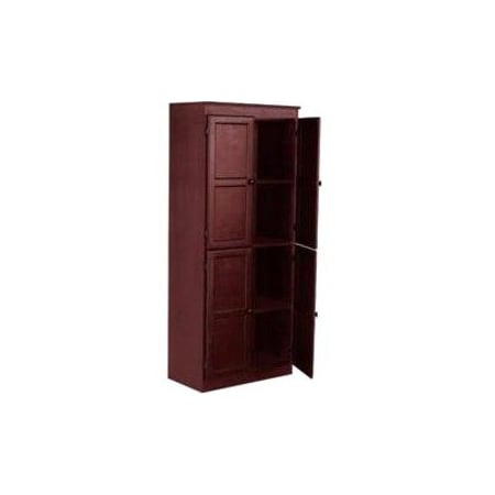 Concepts In Wood KT613B-3072-C Multi-use Storage Cabinet; Cherry Finish 5 Shelves KT613B-3072-C