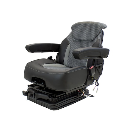Uni Pro 1007 Air Suspension Seat 12-Volt Gray/Black Fabric 8581