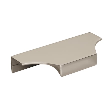 Amerock Extent 4-3/16 in 106 mm Center-to-Center Polished Nickel Cabinet Edge Pull BP36750PN