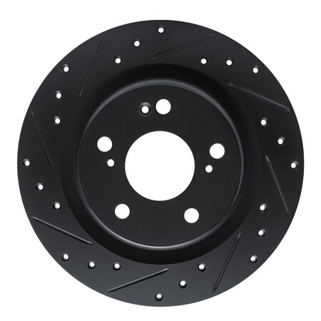 Dynamic Friction Co DFC Brake Rotor - Drilled and Slotted - Black 633-59067L