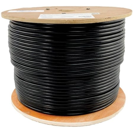 Eaton Tripp Lite Series Cat6 Gigabit Solid Core UTP PVC Bulk Ethernet Cable, Black, 1000 ft. 304.8 m, N222-01K-BK