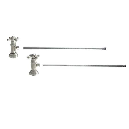 Mountain Plumbing Lavatory Kit - Brass Cross Handle 1/4 Turn Valve (MT4004X) in Satin Brass MT4931X-NL/SB