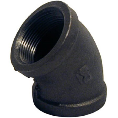 Pannext Fittings B-L4503 0.38 in. Black 45 Degree Equal Elbow Pack of 5, 5PK 448354