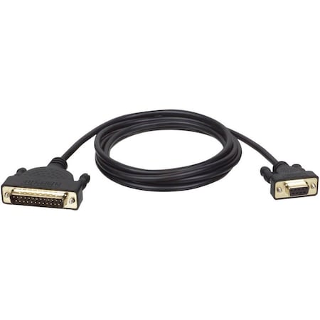 Eaton Eaton Tripp Lite Series AT Serial Modem Cable, DB25 Male to DB9 Female, 6 ft, Gold-Plated P404-006