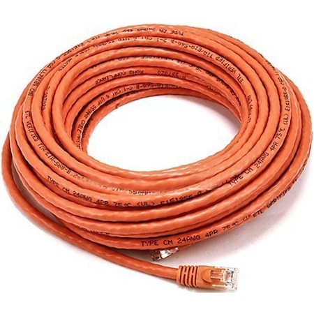 Monoprice Cat6 Crossover Bare Copper, 50 ft., Orange 2388