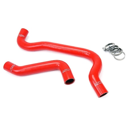 Hps Performance High Temp Reinforced Silicone Radiator Coolant Hose Kit, Red, 57-1009-RED