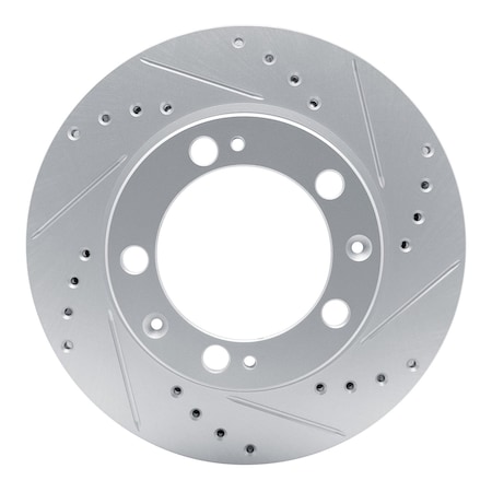 Dynamic Friction Co DFC Brake Rotor - Drilled and Slotted - Silver 631-02019R