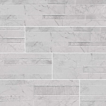Msi Carrara White Ledger Panel 6 In. X 24 In. Glazed Porcelain Wall Tile, 11PK ZOR-PNL-0103