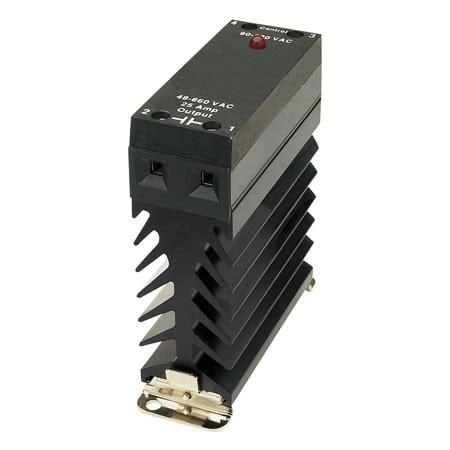 Omega Solid State Relay, 1-Phase, 48 Vac to 660 Vac Line Voltage, 30 A, 4 Vdc to 32 Vdc SCR O/P, DC Contr SSRDIN660DC30A