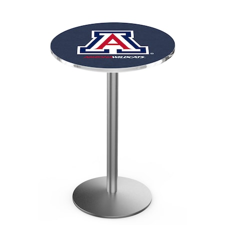 Holland Bar Stool Co 36" Stainless Steel Arizona Pub Table, 36" dia. Top L214S3636ArizUn