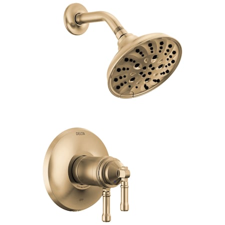 Delta Broderick 17T Series Shower Trim In Lumicoat Champagne Bronze T17T284-CZ-PR