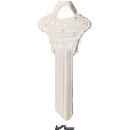 Ilco Schlage Nickel Plated House Key SC4 / 1145A, 10PK IAL4425300B
