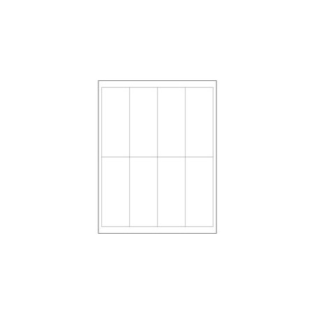 Bubblefast 2 x 5'' White Rectangle Laser Labels-8 Labels per Sheet BFLL163