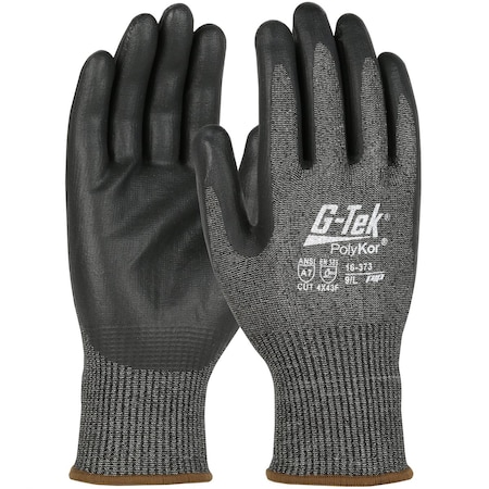 G-Tek Seamless Knit A7 PolyKor Blended Glove w/Foam Nitrile Coated Grip on Palm&Fingers, Touchscreen, 12PK 23674
