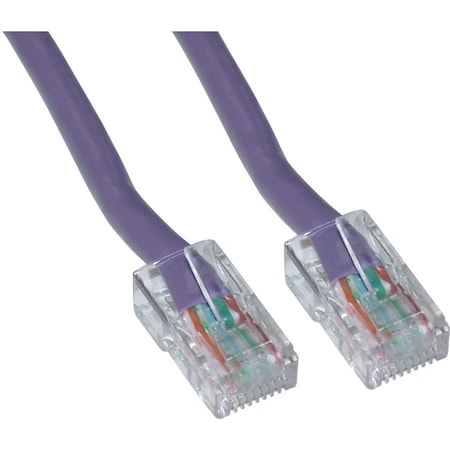 Cable Wholesale Cat5e Purple Copper Ethernet Patch Cable, Bootless, POE Compliant, 7 foot 10X6-14107