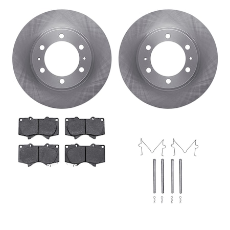 Dynamic Friction Co DFC Brake Rotor- Heavy Duty Brake Pad includes Hardware 6412-76049