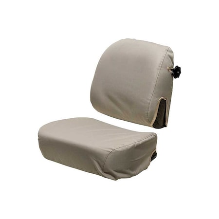 Uni Pro Seat + Backrest Cover Kit for John Deere Personal Posture Seats, Brown Endura Fabric 9120