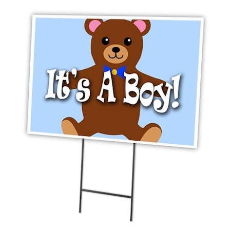 Signmission Its A Boy! Yard Sign & Stake outdoor plastic coroplast window C-1824 Its A Boy!