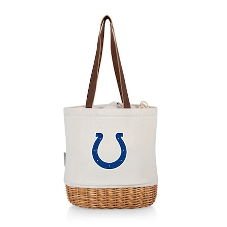 Picnic Time Family Of Brands NFL Indianapolis Colts - Pico Willow and Canvas Lunch Basket 200-00-187-144-2