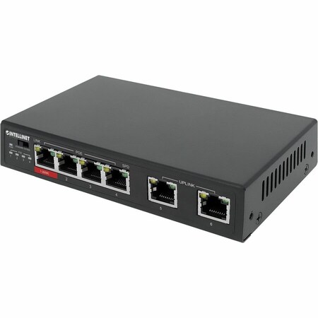 Intellinet Network Solutions Intellinet 6-Port Fast Ethernet Switch with 4 PoE Ports (1 x High-Power PoE) 561686