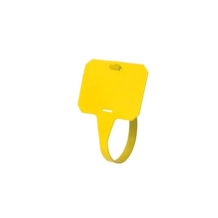 Detectamet Loop Tags, Yellow, Polypropylene, Plastic Tags, 25 PK 550-A65-P05-S074