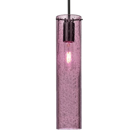 Besa Lighting Besa Juni 16 Pendant, Plum Bubble, Black Finish, 1x 60W MAX E26 Base 1JT-JUNI16PL-BK