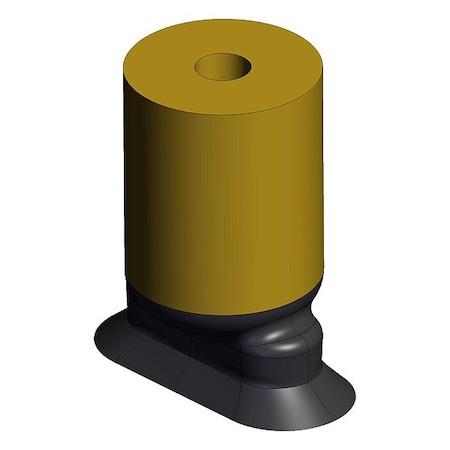 Smc Vacuum Pad, Black, Flat Pad ZP4010US