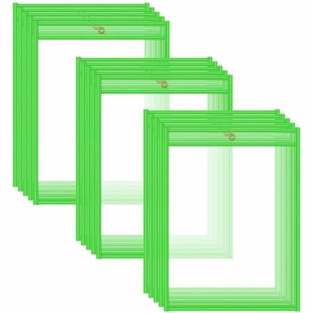 C-Line Products 9" x 12" Green Stitched Neon Shop Ticket Holders, 15/BX 43913