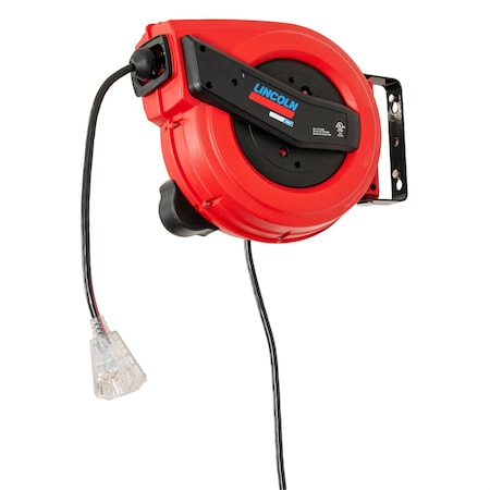 Lincoln Industrial 60' Tri-Tap Electric Power Cord Reel 91039