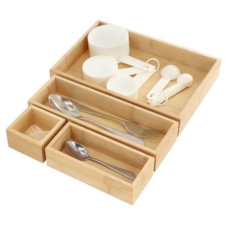 Megachef 21 Piece Bamboo Storage Storage and Organization Trays 750122142M