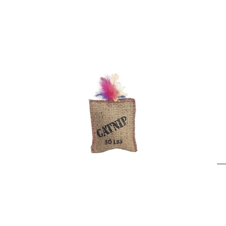 Spot Jute & Feather Sack Cat Toy With Catnip 2984