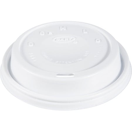 Dart Lid for 12 to 24 oz. Hot Cup, Dome, Sip Through, White, Pk1000 16EL