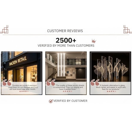 Falken Design Silver Acrylic Mirror 24in x 24in x 1/8in - Lightweight, Shatterproof, DIY Crafts & Design AC-MIR-Silver-1/8-2424