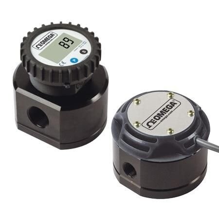 Omega Positive Displacement Flow Meter for Fuels & Oils, 4.5 Vdc to 24 Vdc, 0.8 GPM to 6.6 GPM, 1/2 ", NP FPD3004