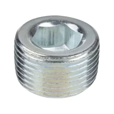 Usa Industrials Pipe Fittings - Galvanized Malleable Iron - Class 150 - Hex Socket Plug - 1/4in NPT Male ZUSA-PF-20893